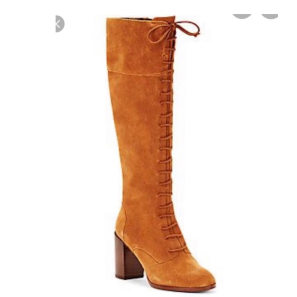 Saks fifth avenue knee high suede boots